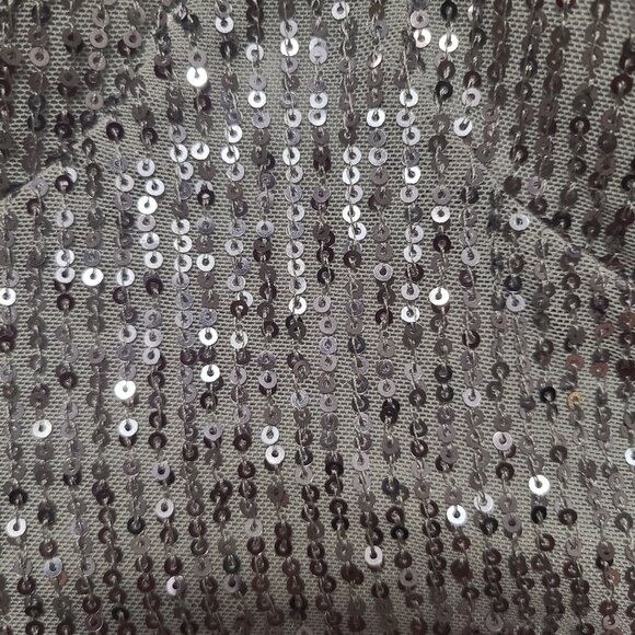 Madden NYC silver glitter sequin bra cup crop top NWOT Size M - Picture 3 of 14